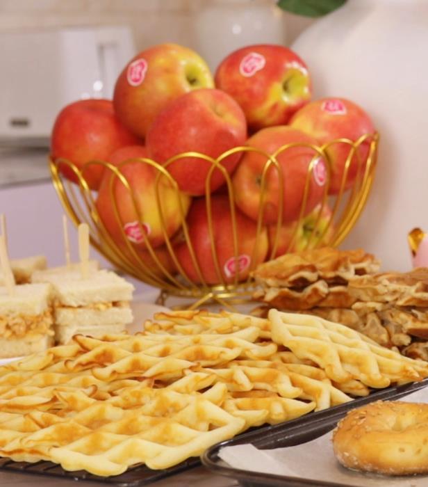 Pink Lady® apple waffles